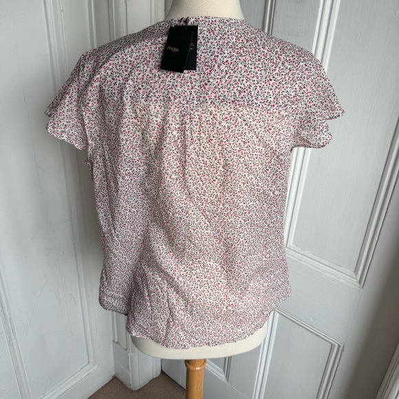 Maje Short Sleeve Cotton Top Sz 1(S) - Picture 2 of 13